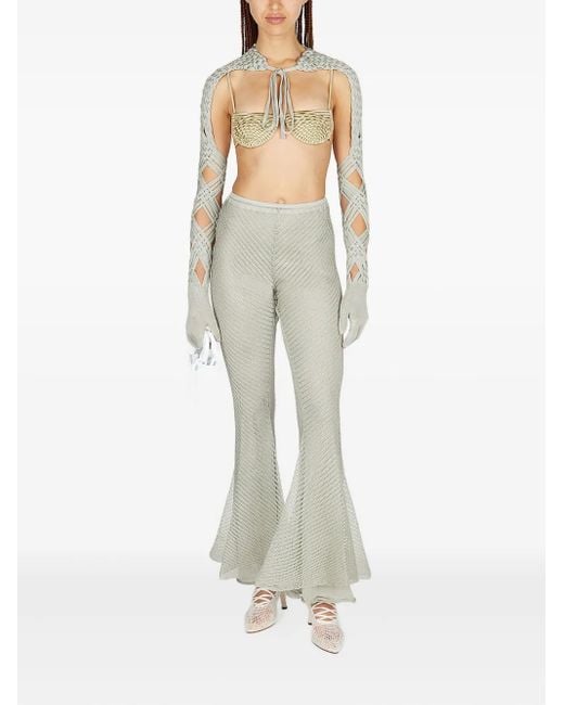 Isa Boulder Natural Flared Trousers