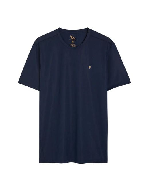 Now You Live Blue Shearsby Logo-Detail T-Shirt for men