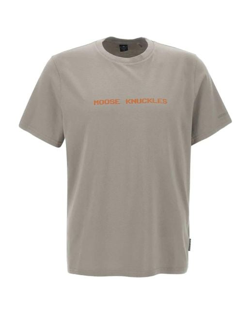 Moose Knuckles Milton T-Shirts in Gray für Herren
