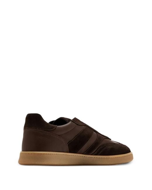 Collegium Brown Pillar Court Ii Suede Sneakers for men