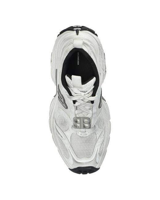 Balenciaga White Logo Appliqué Sneakers for men