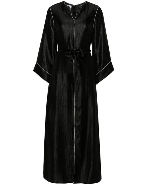 Baruni Black Hosta Belted Maxi Dress