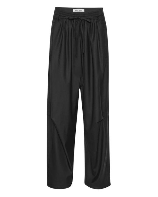 Henrik Vibskov Black Drawstring Straight Trousers