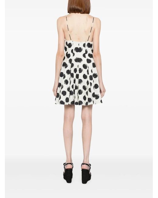 Robe Courte À Pois Bambah en coloris White