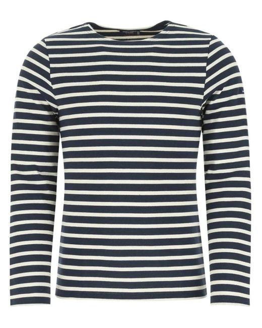 Saint James Black Stripe-Print T-Shirt for men