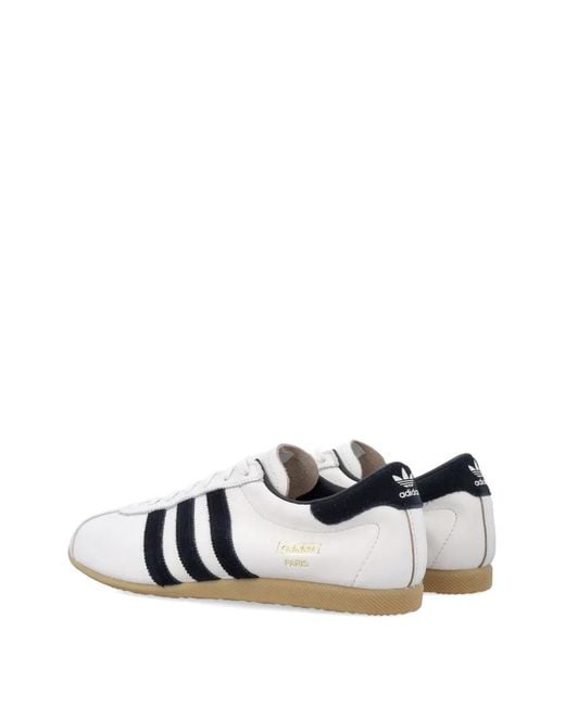 Adidas White Rekord Lace-Up Leather Sneakers