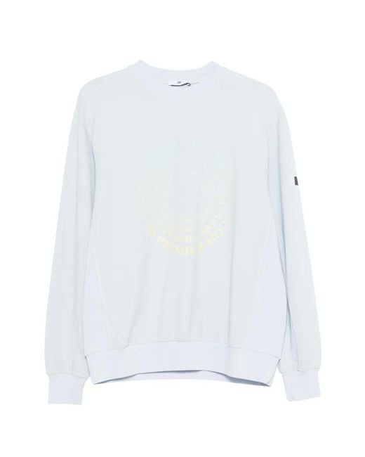 Pmds White Eddy Print Crew-Neck Sweatshirt for men