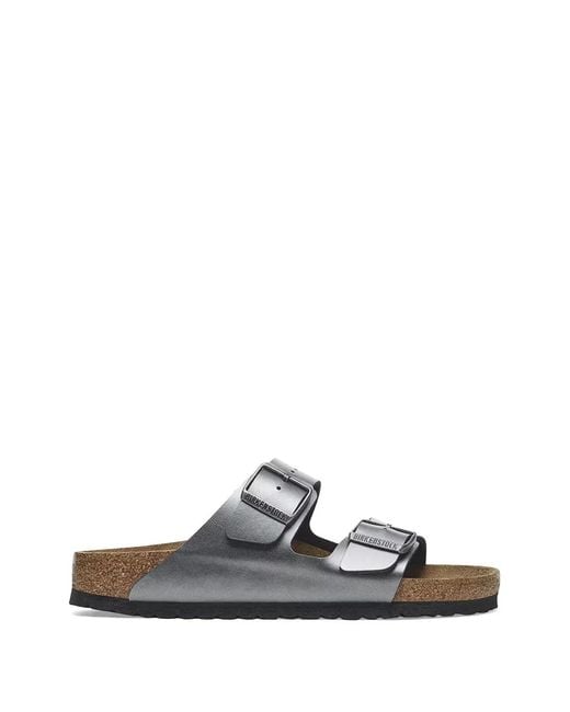 Birkenstock White Arizona Buckle-Fastening Sandals