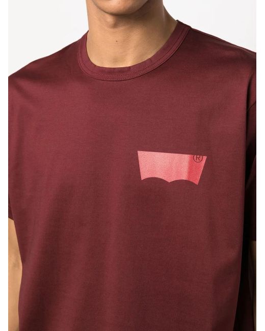 Junya Watanabe Red X Levi's Logo-Print T-Shirt for men