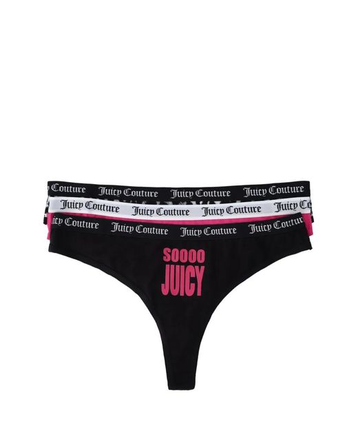 Juicy Couture Black Diddy Logo-Waistband Briefs (Set Of Three)