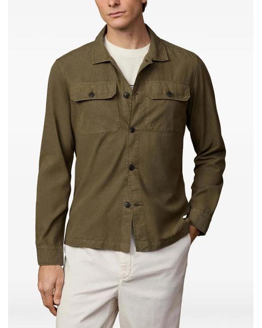 Hackett Green Heritage Twill Overshirt Jacket for men