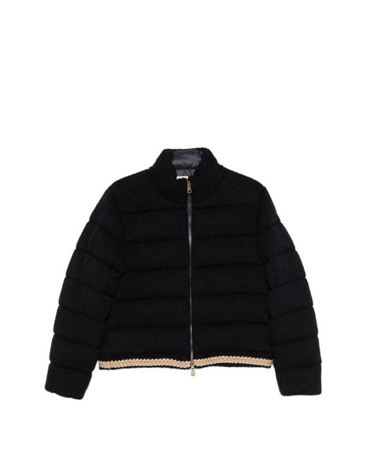 Moncler Black Knitted Padded Jacket