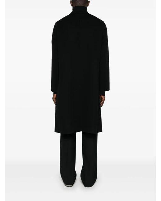 Lardini Black Wool Coat for men