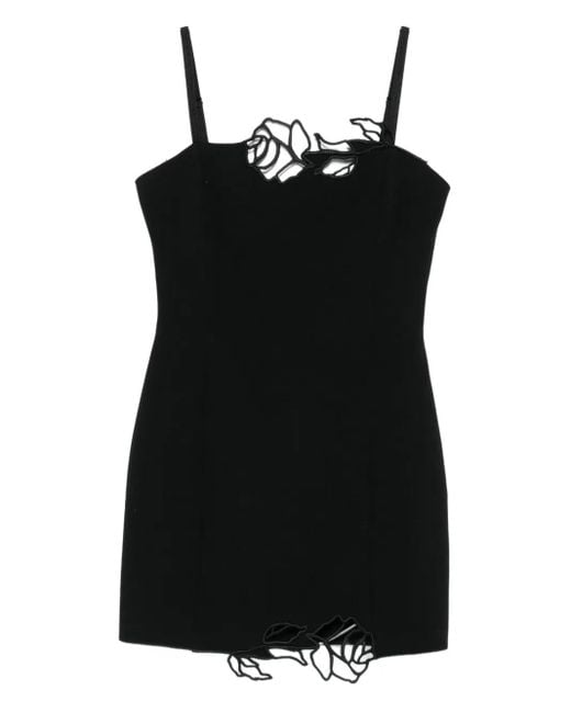 Blumarine Mini-Jurk Verfraaid Met Rozen in het Black