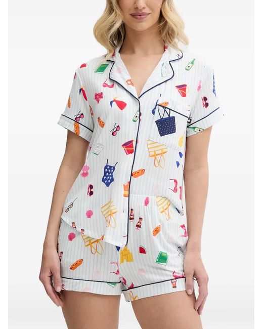 Kate Spade Gestreepte Pyjama in het White