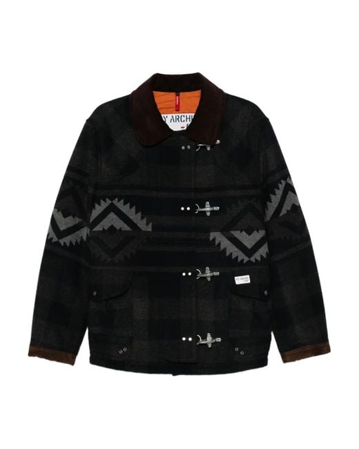 Abrigo con motivo 4-Ganci Yateh Fay de color Black