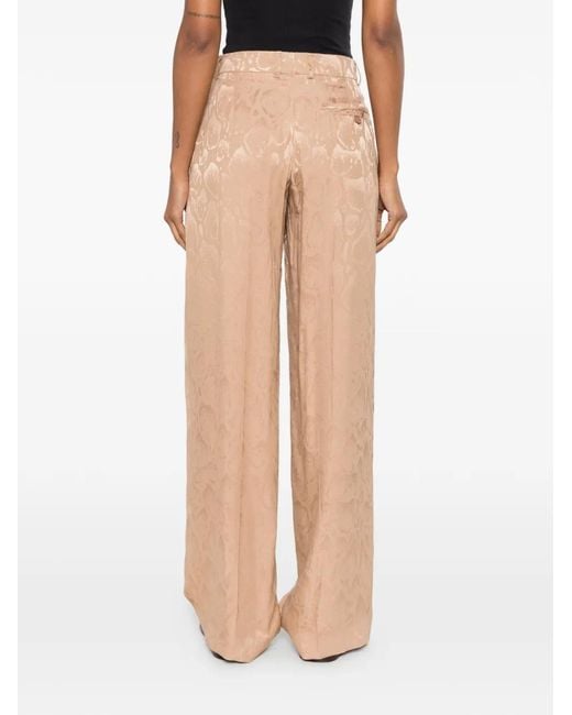 Stella McCartney Natural Jacquard Silk Blend Pataloons