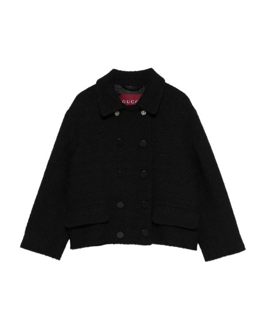 Gucci Black Schwarze Jacken Mit Kurzem Kragen