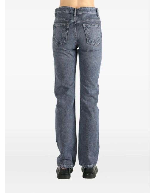 Rick Owens Gray Washed-Effect Jeans