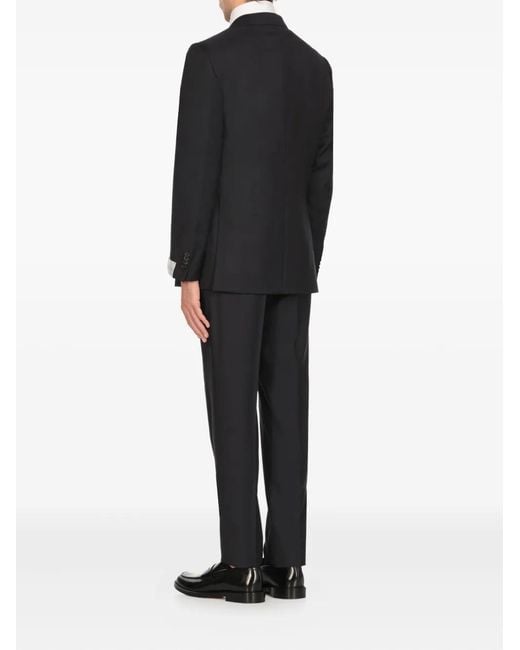 Caruso Black Single-Breasted Suit for men