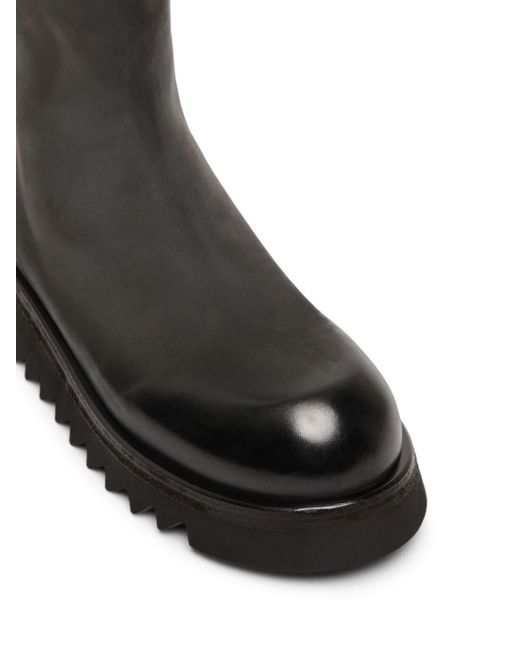 Marsèll Black Cariata Leather Ankle Boots for men