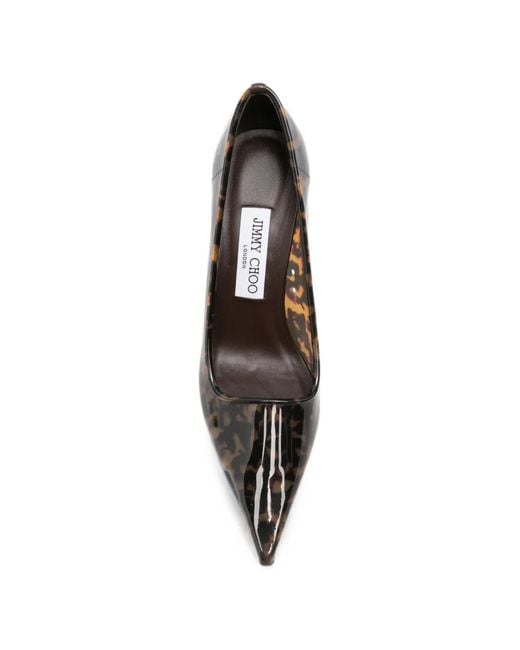 Jimmy Choo Brown Ixia Tortoise-Pattern Pumps