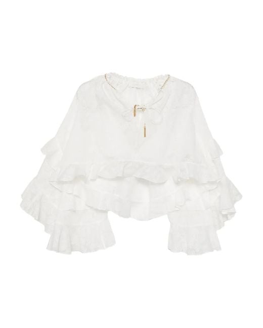 Zimmermann White Daylight Blouse