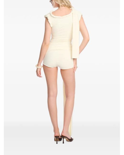 Axel 113 White Tina Draped Shorts
