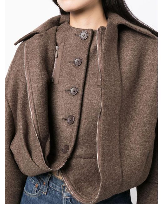 Chaqueta Le Manteau Feltro Jacquemus de color Brown