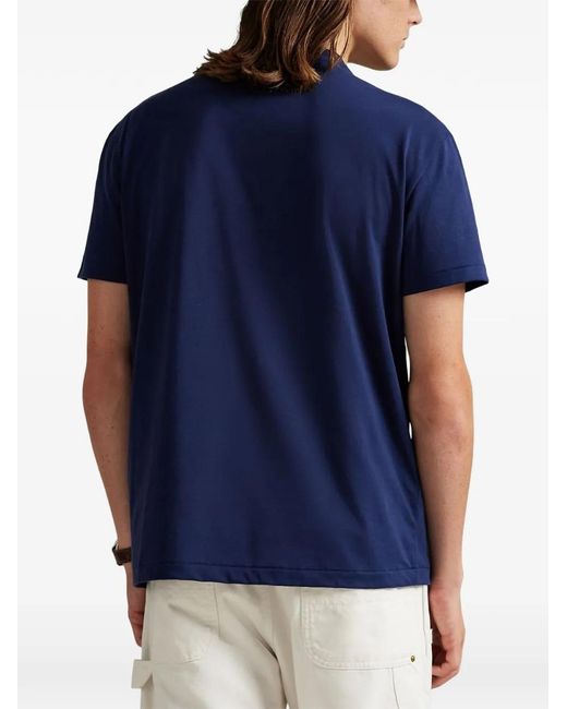 Polo Ralph Lauren Blue Logo-Detail Cotton T-Shirt for men