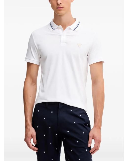 Guess White Short-Sleeve Polo Shirt for men