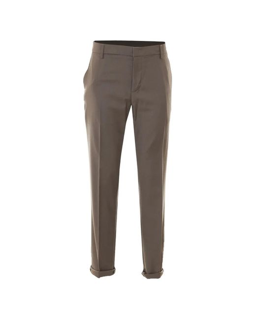 Dondup Gray Gaubert Slim-Fit Trousers for men