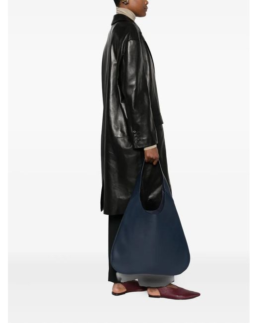Carven Blue Tommaso Leather Shoulder Bag