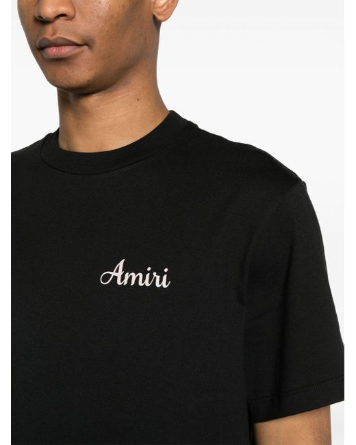 Amiri Black Lanesplitters Cotton T-Shirt for men