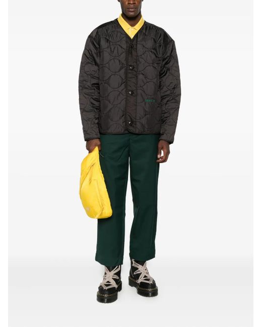 Oamc Peacemaker Black Quilted Jacket for men