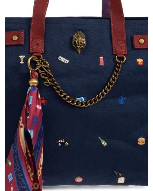 Kurt Geiger Blue Sloane Shopper Bag