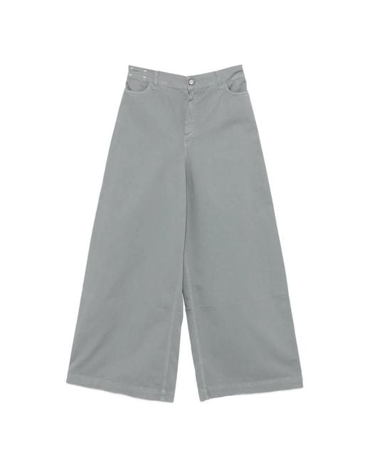 Alysi Gray Wide-Leg Jeans