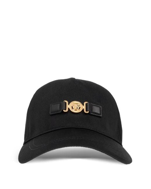 Versace Black Cotton Cap for men