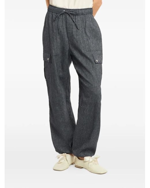 Cinq À Sept Gray Drawstring Cargo Pants