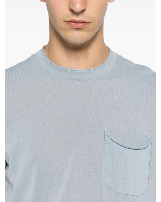 VELA SHOP Blue T-Shirt À Manches Courtes for men