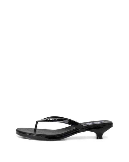 Karl Lagerfeld White Jelly Heeled Sandals