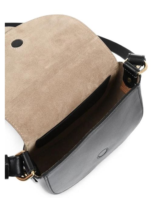 Il Bisonte Black Consuelo Tassel-Detail Ring-Embellished Crossbody Bag