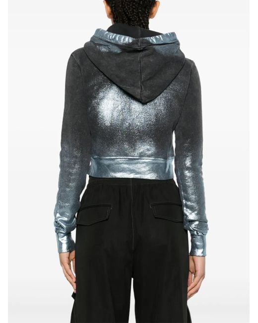 DIESEL Black F-Slimmy Cropped-Kapuzenpullover