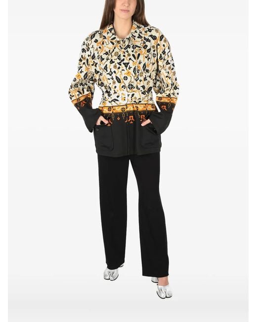 Maison Margiela Multicolor Geometric-Patterned Belted Jacket