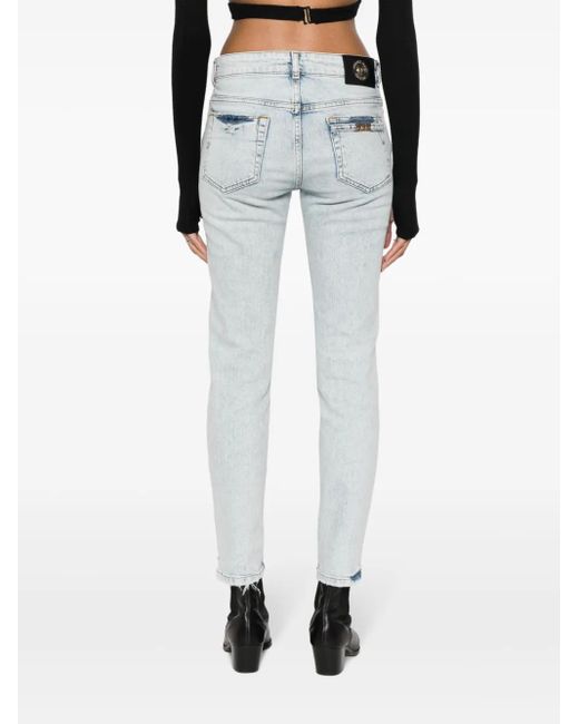 Versace Jeans Couture Blue Low-Rise Straight-Leg Jeans