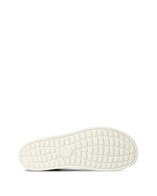 Groundies White Panelled Perforated Sneakers