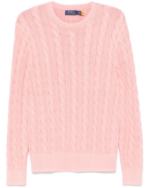 メンズ Polo Ralph Lauren ケーブルニット セーター Pink