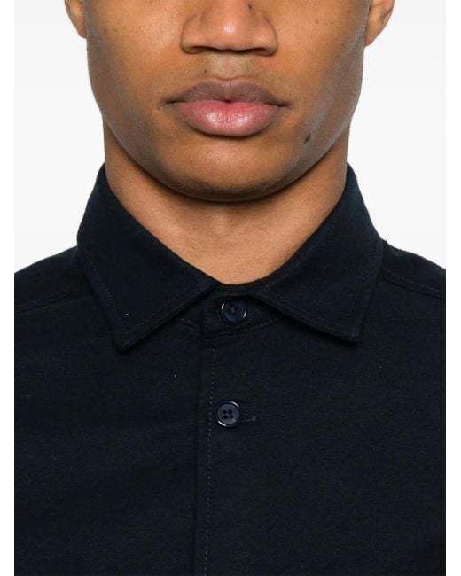 Remus Uomo Blue Cotton Overshirt for men