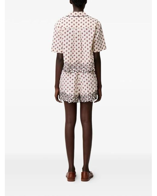 Claudie Pierlot Pink Embroidered Cotton Shirt
