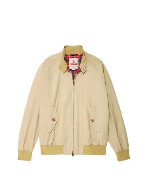 Baracuta Natural G9 Harrington Umbrella-Motif Jacket for men